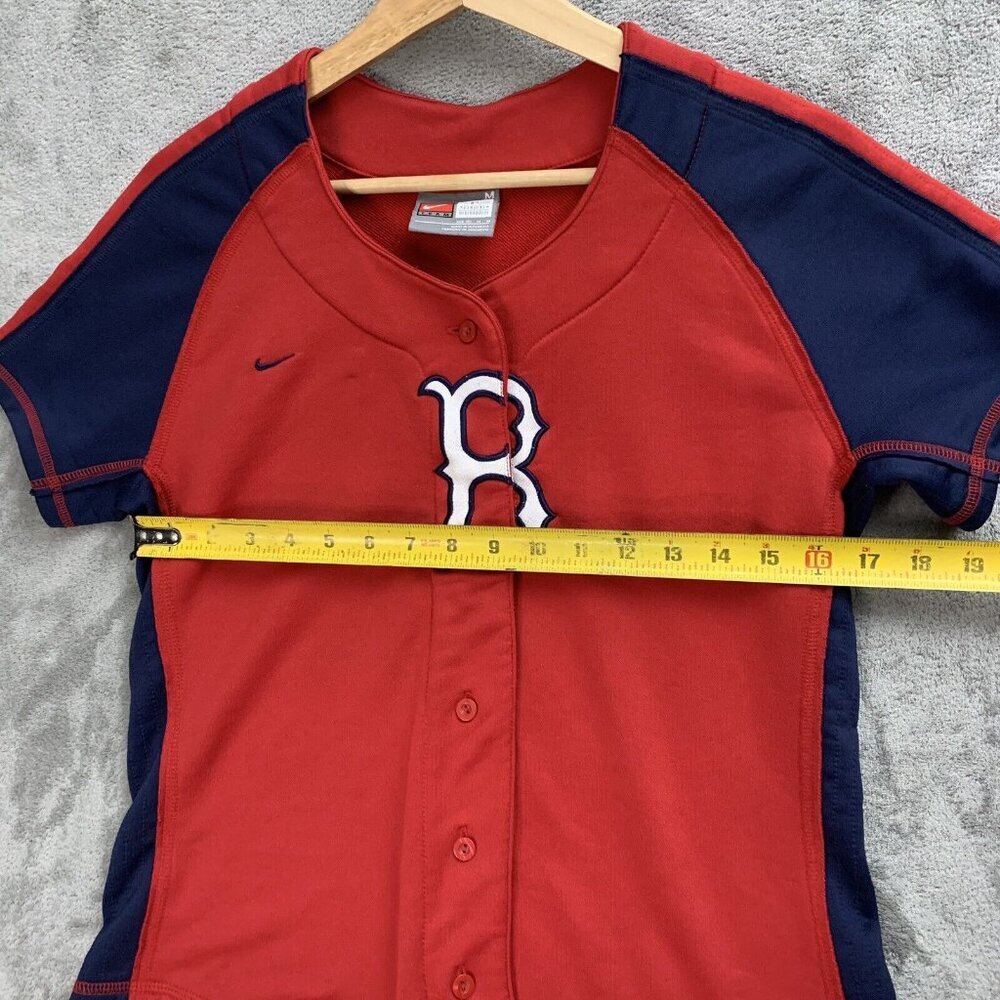 Nike Red and Navy Baseball Jersey Top - Picture 3 of 8